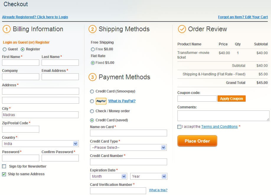 one page checkout magento 2