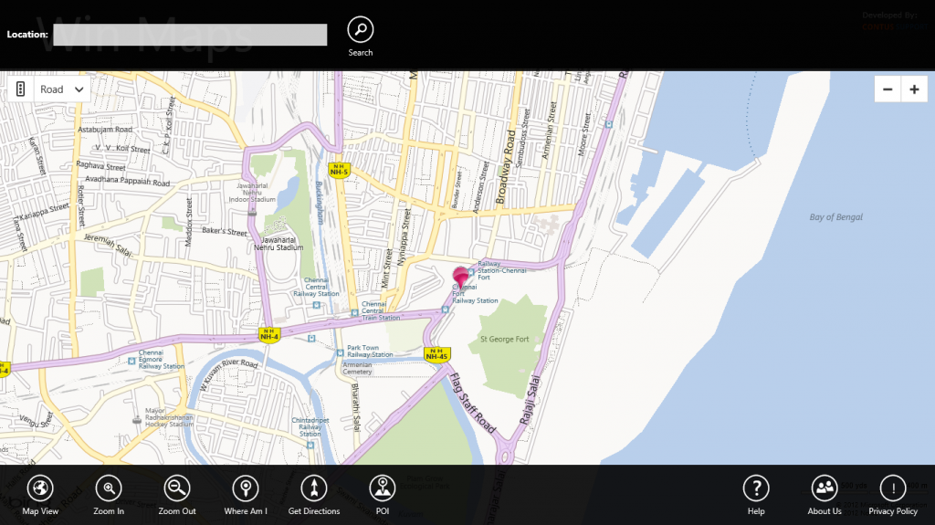 Windows 8 Map App  where am i